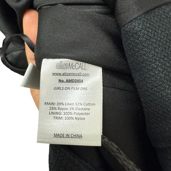 Alice McCall Girls On Film Midi Dress Black Women’s Size 4‎ MSRP $490 - Picture 12 of 15